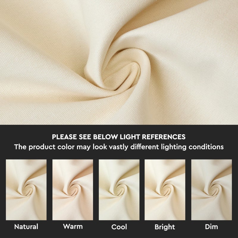 Encasa XO Christmas Throw Pillow Covers 20x20 in Set of 2 Natural | No Inserts | Cotton Pillow Covers for Living Room, Bed, Sofa, Couch | Decorative Cushion Covers with Improved Zippers - Image 2