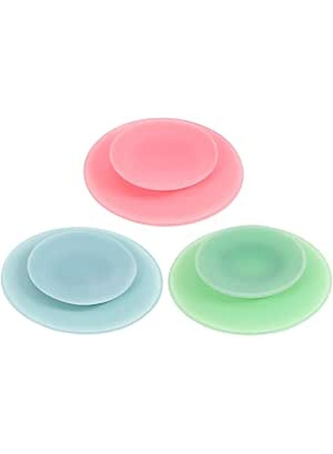 3Pcs Double Sided Silicone Suction Cups Non Slip Suckers For Baby Plates Bowls And Tableware Fixing - Image 1