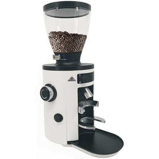 rayihni X54 Electric Coffee Grinder  White 54Mm Flat Steel Burrs Stepless Grind Adjustment HighSpeed Grinding BuiltIn Dosing Compact Design - Image 2