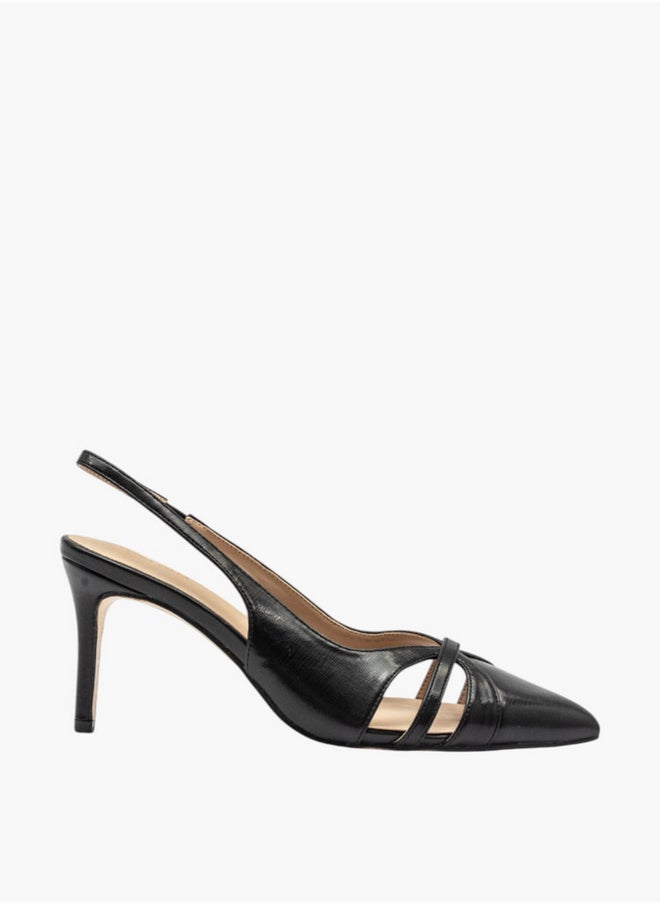 Flora Bella By Shoexpress Solid Slingback Shoes with Stiletto Heels  - Image 3