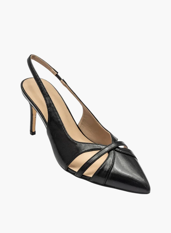 Flora Bella By Shoexpress Solid Slingback Shoes with Stiletto Heels