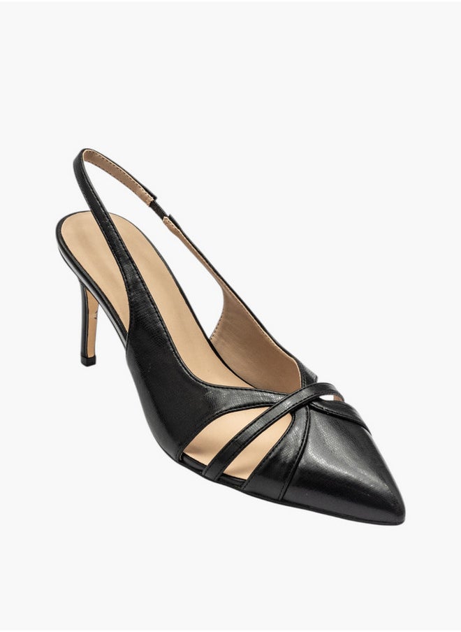 Flora Bella By Shoexpress Solid Slingback Shoes with Stiletto Heels  - Image 2