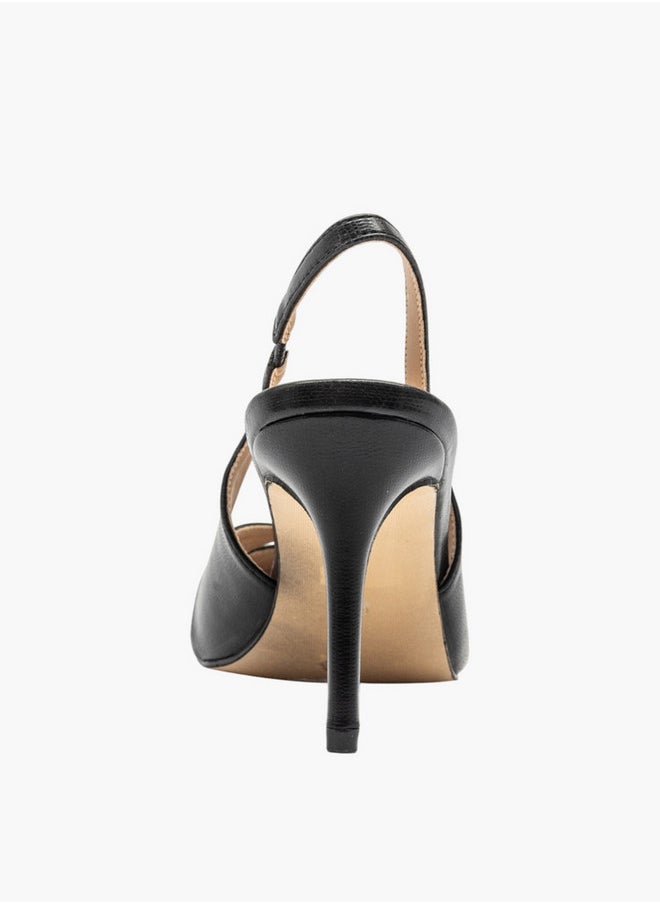 Flora Bella By Shoexpress Solid Slingback Shoes with Stiletto Heels  - Image 5