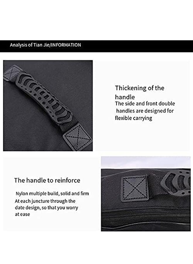 41 بوصة ملفوفة الصوتية غيتار حقيبة الظهر مقاومة للماء حقيبة حفل سميكة ناعمة الغطاء الأسود غيتار كهربائي حقيبة معدات الأطفال غيتار حالة السفر مزدوجة قابلة للتعديل حزام الكتف حقيبة مع سحاب - Image 5