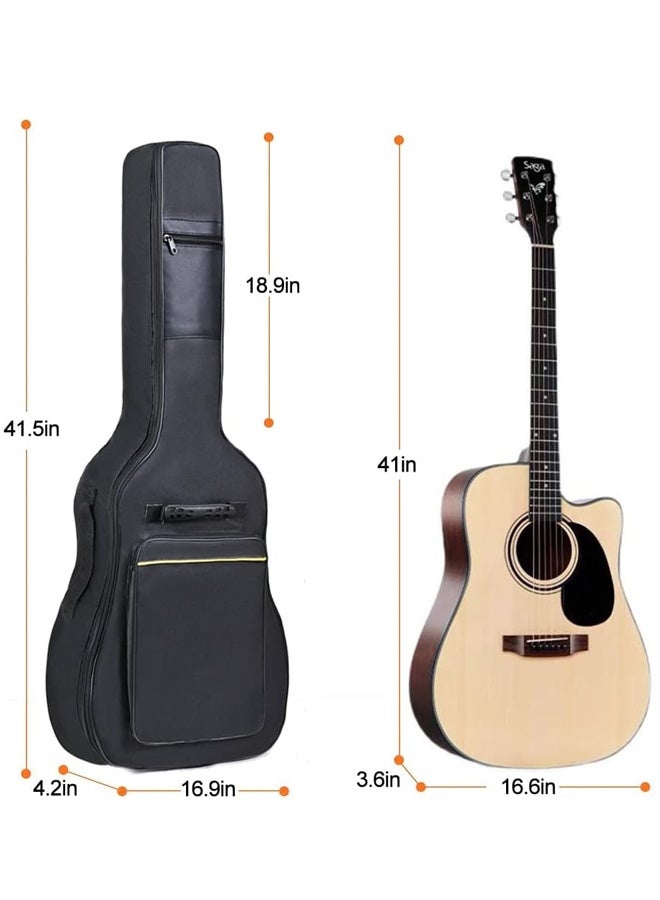 41 بوصة ملفوفة الصوتية غيتار حقيبة الظهر مقاومة للماء حقيبة حفل سميكة ناعمة الغطاء الأسود غيتار كهربائي حقيبة معدات الأطفال غيتار حالة السفر مزدوجة قابلة للتعديل حزام الكتف حقيبة مع سحاب - Image 3