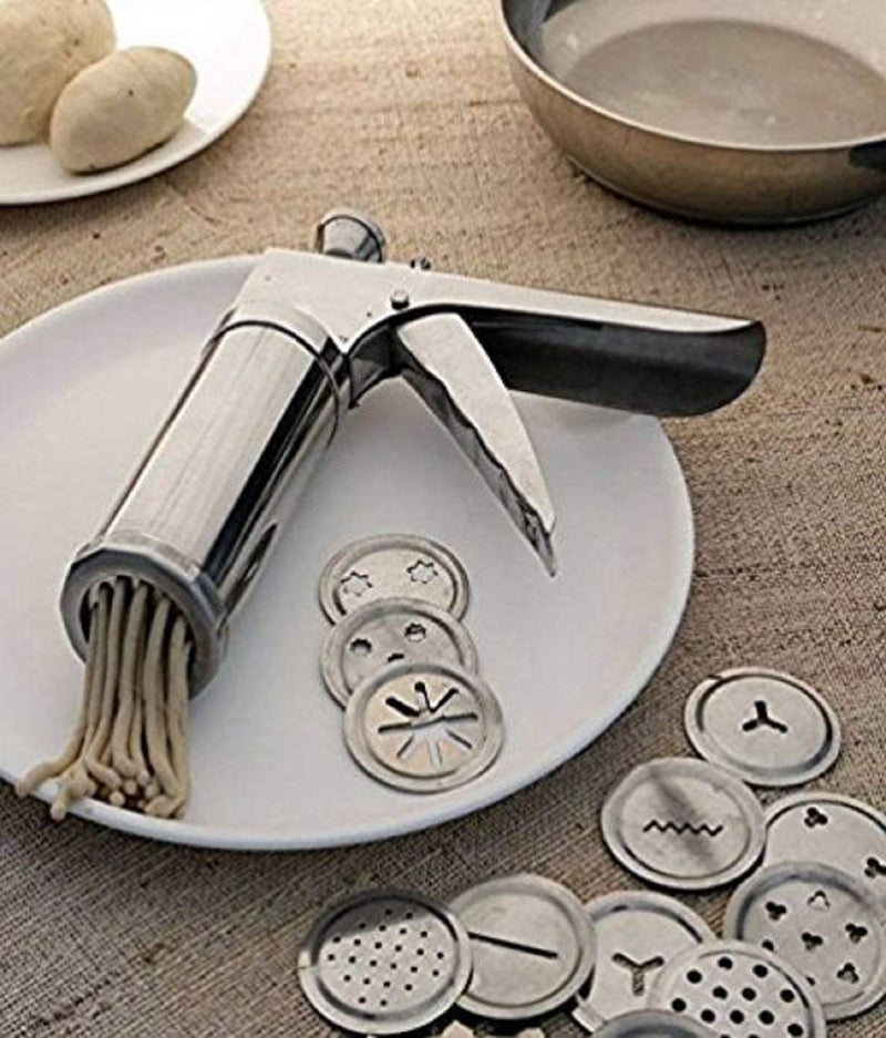 Param Kitchen Press SevMurukkuSnacks Maker with Stainless Steel Jalis Multicolour - Image 3