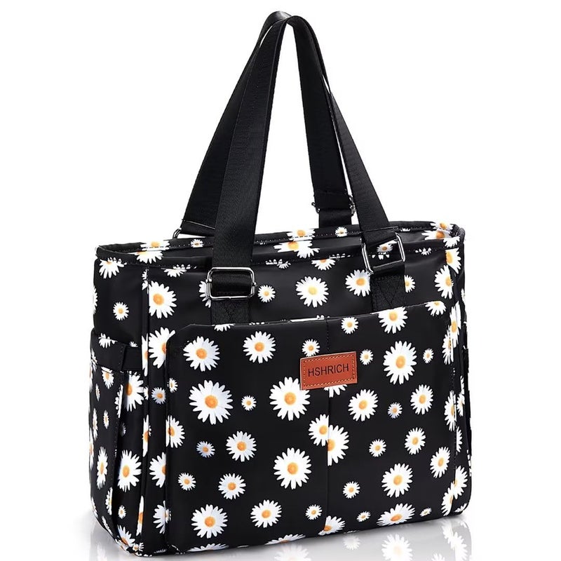 HSHRICH Large Women Lunch Bags for WorkInsulated Adult Lunch Box for WomenLeakproof Cooler Lunch Tote Bag with Storage Pocket Reusable Lunch Cooler Purse for Work Picnic Hiking 14L Floral - Image 2