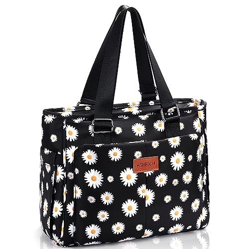 HSHRICH Large Women Lunch Bags for WorkInsulated Adult Lunch Box for WomenLeakproof Cooler Lunch Tote Bag with Storage Pocket Reusable Lunch Cooler Purse for Work Picnic Hiking 14L Floral - Image 1