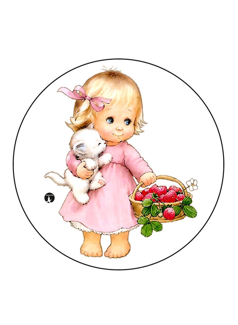 Girl Printed Mouse Pad  Multicolour
