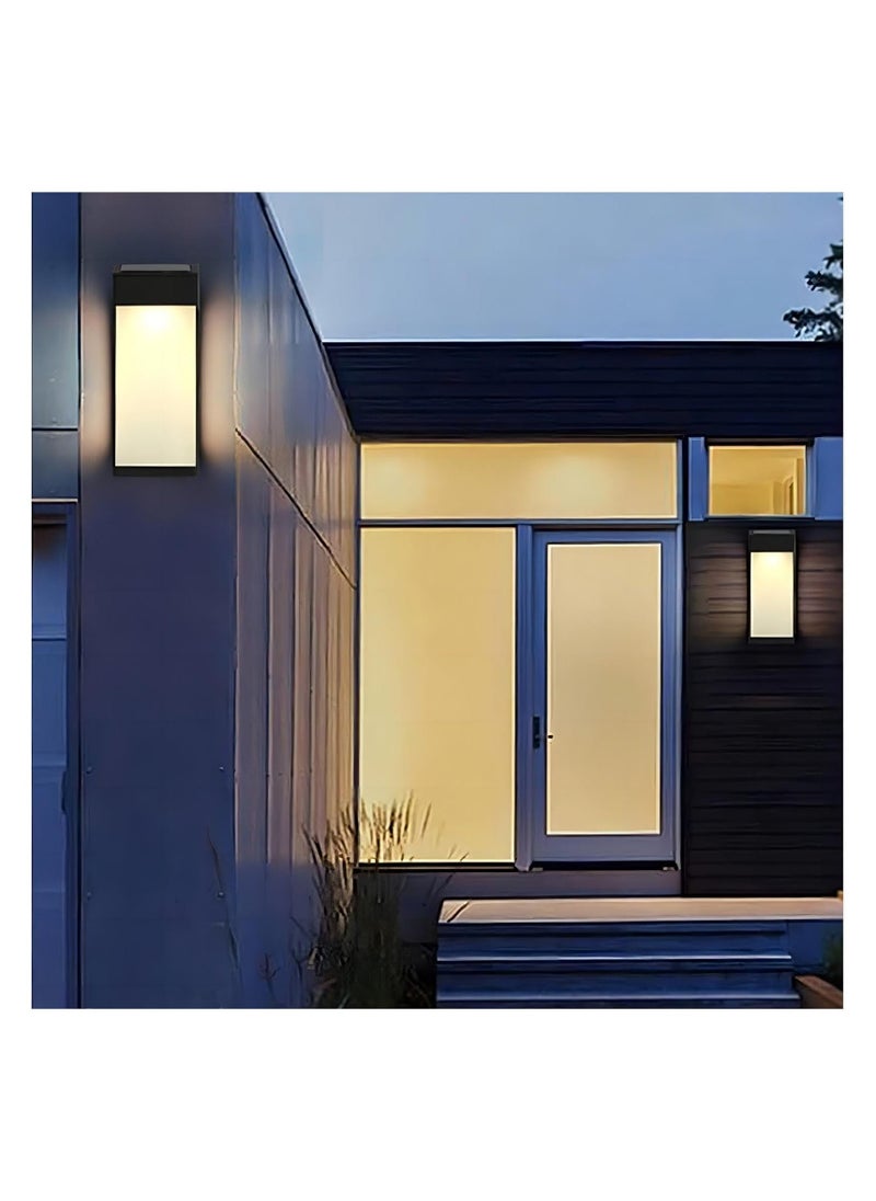 Solar Fence Lights, Outdoor Waterproof, Modern Solar Power Porch Light, Fixtures Solar Security Wall, Lights for Garden Yard Outside, Warm White, Wall Sconces Fixture House Front Door Garage - Image 3