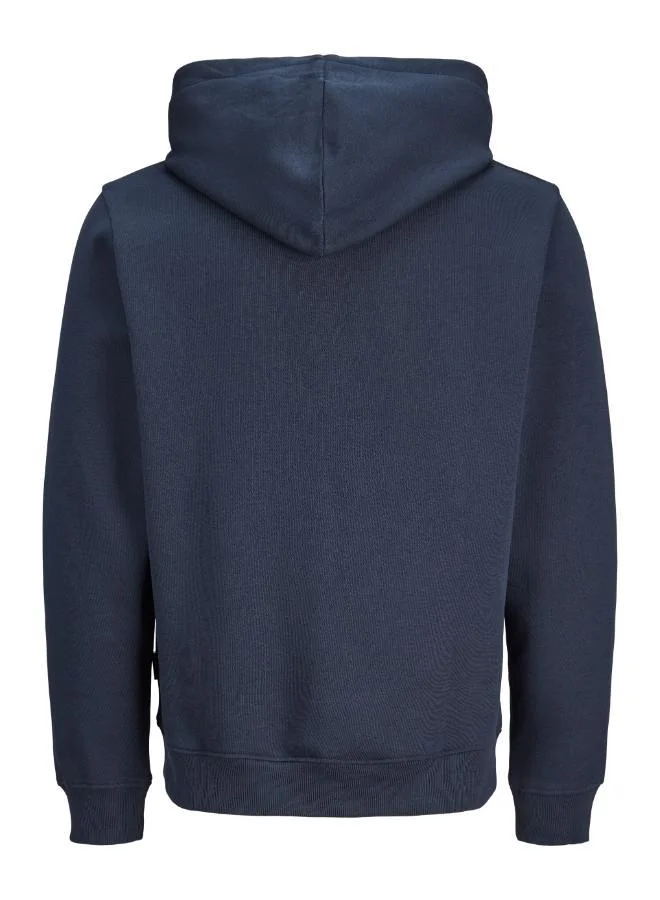 JACK & JONES Outer Space Plus Size Graphic Pullover Hoodie for Men | Best Price UAE