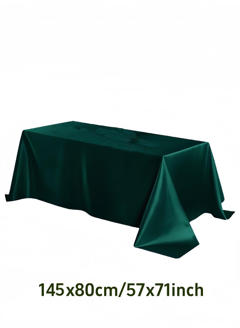 Eilimi Oil-proof rectangular tablecloth, solid color tablecloth, no stitching whole tablecloth, tablecloth suitable for catering events, dinner parties, weddings, buffet tables or home, washable tablecloth Dark green(1.45*1.8m/4.76 x 5.9ft) - Image 5