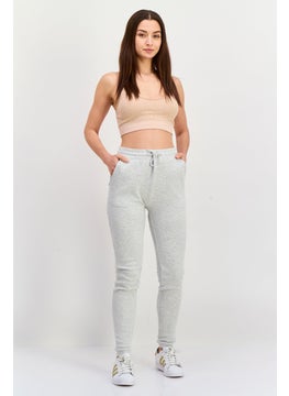 KANGOL Women Regular Fit Drawstring Solid Jogger Pants, Grey  - Image 4