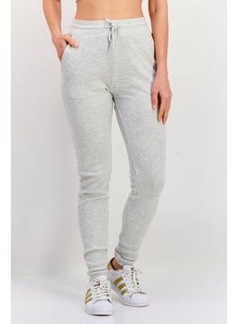 KANGOL Women Regular Fit Drawstring Solid Jogger Pants, Grey  - Image 1