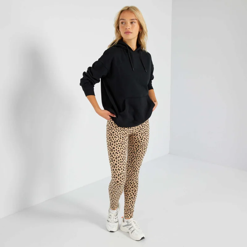 Kiabi Plain Sweatshirt Fabric Hoodie Black