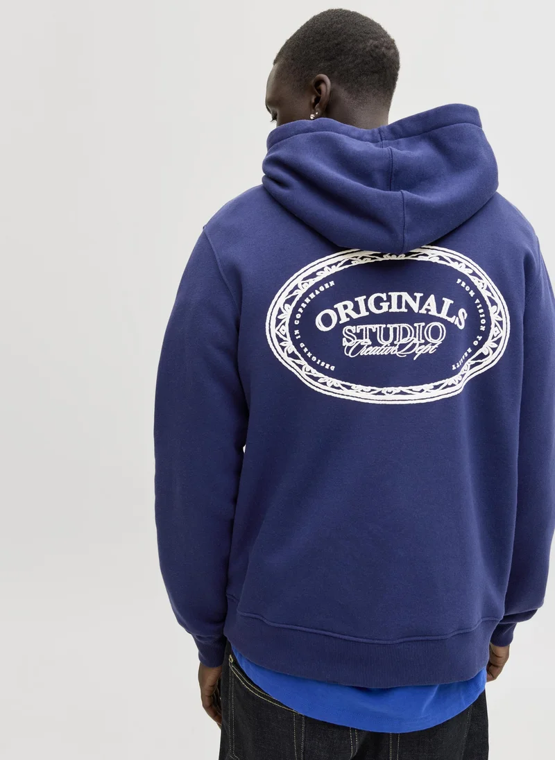 JACK & JONES Logo Regular Fit Pullover Hoodie