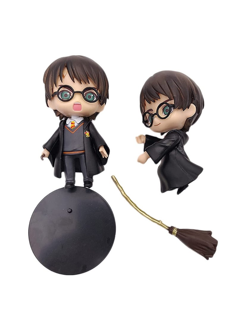 عام مجموعة ألعاب هاري بوتر: أشكال عمل صغيرة بحجم 8سم، عبارة عن 6 قطع من الأشكال الصوتية لشخصيات هاري بوتر، مثالية للمكاتب وطاولات الدراسة، أكشاك السيارات، الديكورات، وتزيين الكعك للأولاد والبنات. - Image 3