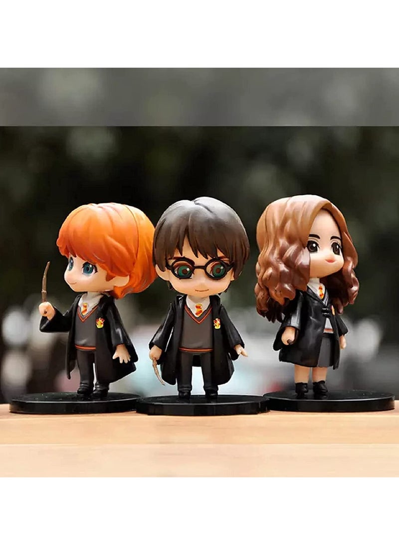 عام مجموعة ألعاب هاري بوتر: أشكال عمل صغيرة بحجم 8سم، عبارة عن 6 قطع من الأشكال الصوتية لشخصيات هاري بوتر، مثالية للمكاتب وطاولات الدراسة، أكشاك السيارات، الديكورات، وتزيين الكعك للأولاد والبنات. - Image 5