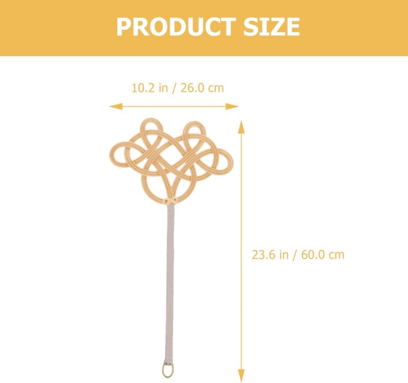 FOMIYES Long Handle Quilt Dust Removal Tool, Rattan Style Carpet Brush, Household Rug and Bedding Cleaner for Dust and Debris Removal - Image 2