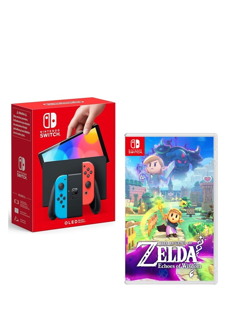 Nintendo Nintendo Switch (OLED Model)Blue & Red - Internation Version with Nintendo Switch The Legend of Zelda: Echoes of Wisdom - Image 1