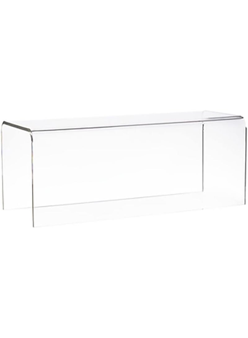 SLASA Transparent Acrylic Stool - Modern Minimalist Shoe Bench, Bed End Seat, Footrest, Small Coffee Table for Living Room, Bedroom & Entryway - Image 1