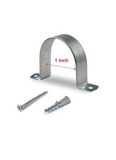 Duravel Duravel U Clamps Fastener Hanger Pipe Clamps Clip with Screw and Plug, for Conduit Pipe Fixing Bracket and Support Water Pipe and Gas Pipe – 10 Pcs (1Inch)  - Image 2