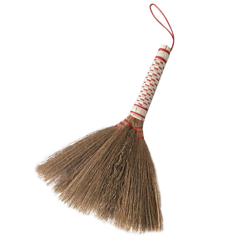 Hand Woven Mini Broom For Pet Hair And Dust Indoor Desktop Cleaning - Image 2