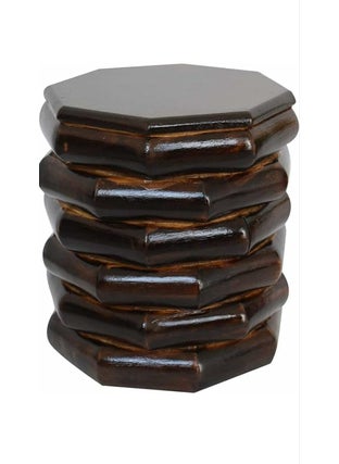Blessing HANDICRAFTS Blessing Handicrafts Wooden Zig Zag Stool For Living Room Side Stool Table For Bedroom Stool For Dressing Table Bedside Home Office Balcony Stool For Decoration 20 Cm 244 Cm Brown  - Image 1