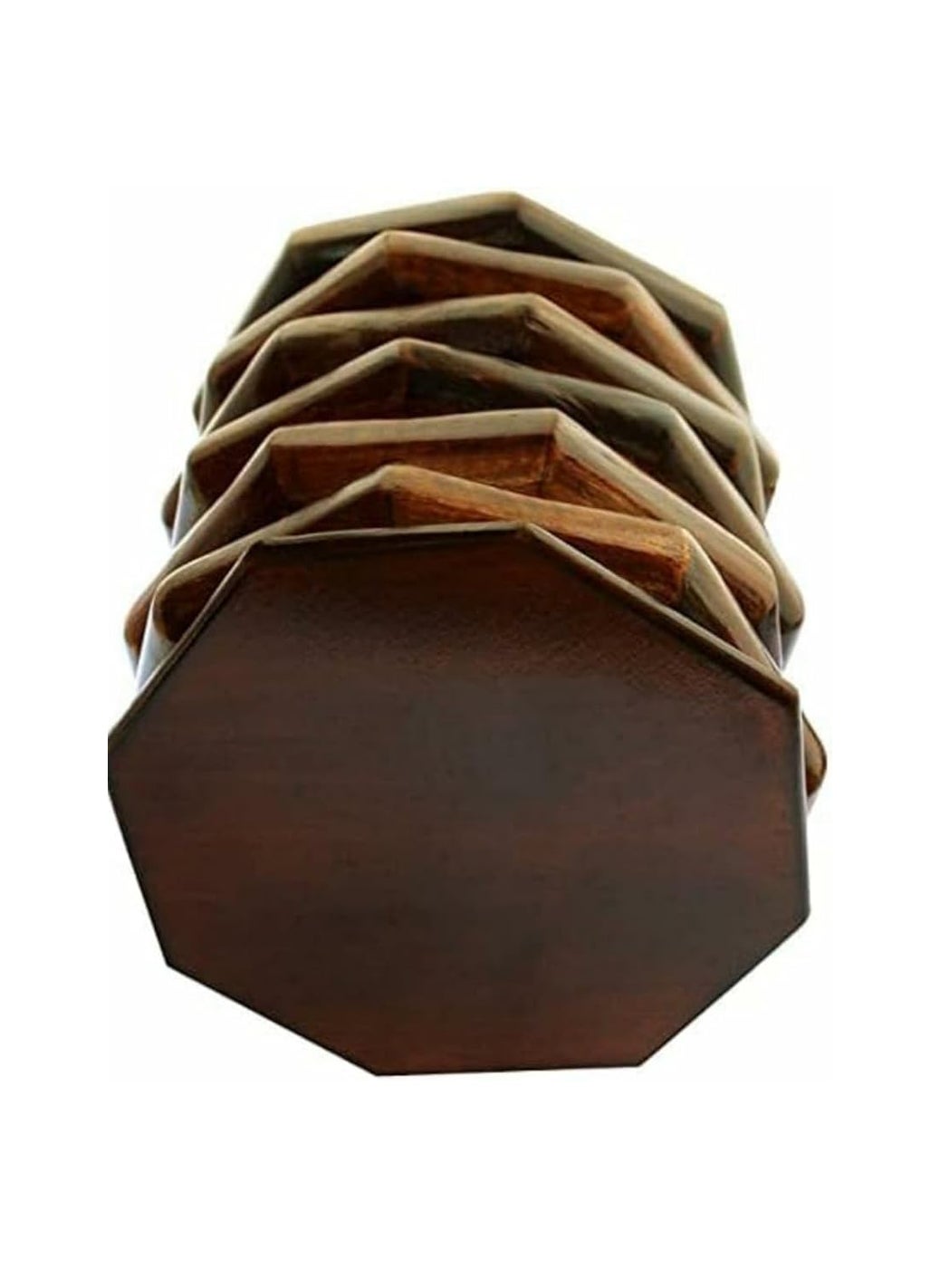 Blessing HANDICRAFTS Blessing Handicrafts Wooden Zig Zag Stool For Living Room Side Stool Table For Bedroom Stool For Dressing Table Bedside Home Office Balcony Stool For Decoration 20 Cm 244 Cm Brown  - Image 4