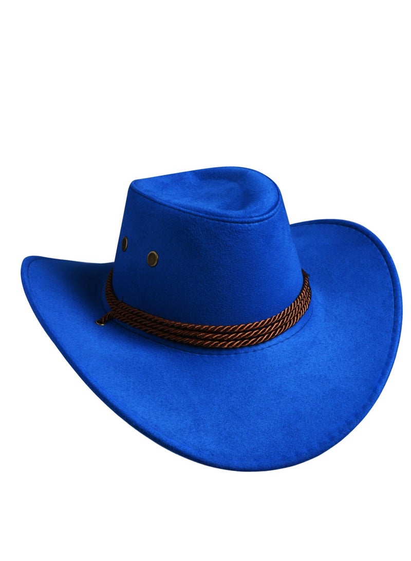 SYOSI 2 Pack Cowboy Hats Western Hat Plain with Adjustable Drawstring for Wedding Stage Performance Country - Image 1