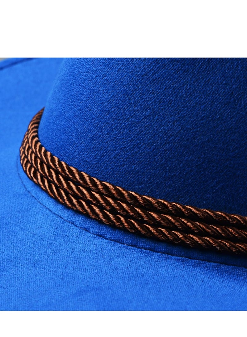 SYOSI 2 Pack Cowboy Hats Western Hat Plain with Adjustable Drawstring for Wedding Stage Performance Country - Image 4