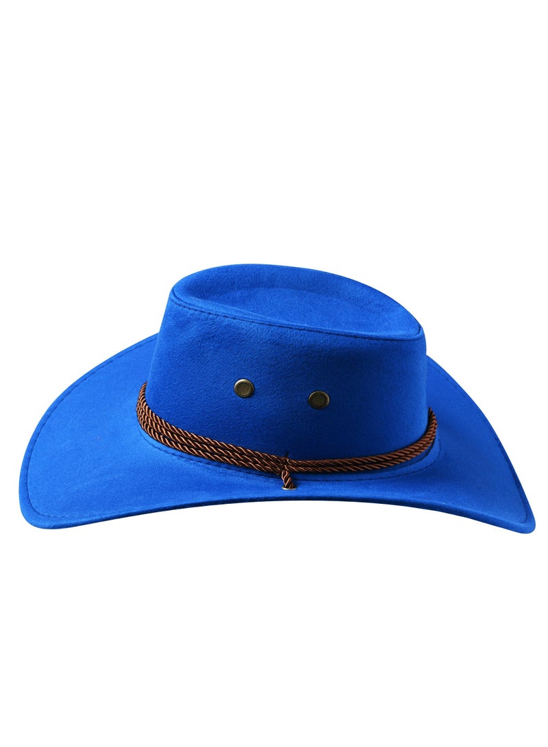 SYOSI 2 Pack Cowboy Hats Western Hat Plain with Adjustable Drawstring for Wedding Stage Performance Country - Image 5