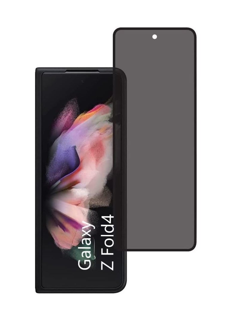 شاشة حماية من الزجاج المقوى للحفاظ على الخصوصية لموبايل سامسونج Z فولد 4 شبكة الجيل الخامس 5G - (1 قطعة امامية فقط) - Image 1