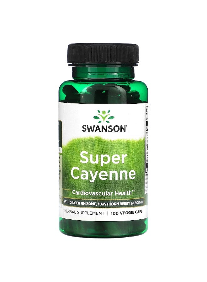 SWANSON سوانسون، كايين سوبر، 100 كبسولة نباتية - Image 1