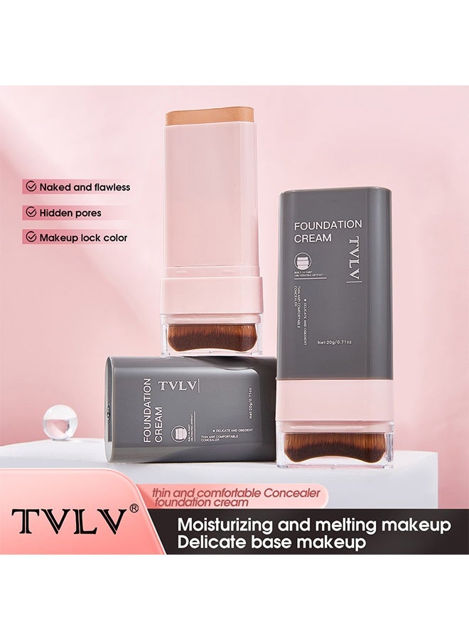 تي في ال في [كريم خافي العيوب المقاوم للماء] قلم خافي عيوب ومرطب للأساس 2 في 1 مقاوم للماء ومقاوم للعرق | 01#كريم - Image 3