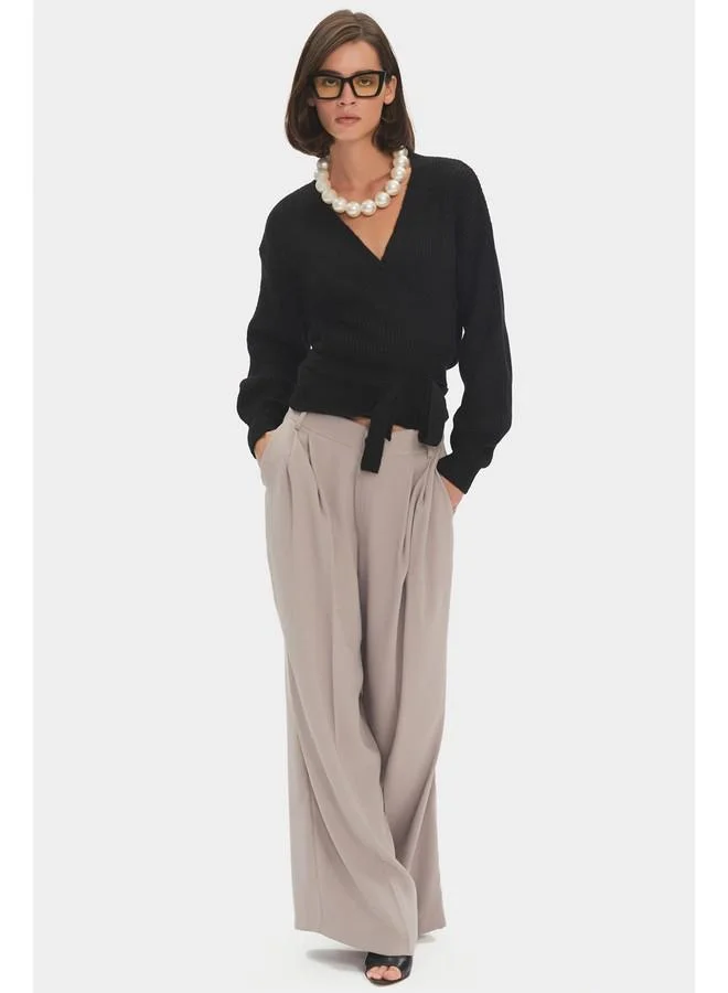 JUNE June Women Soft Texture V Neck Knitwear Cardigan Black