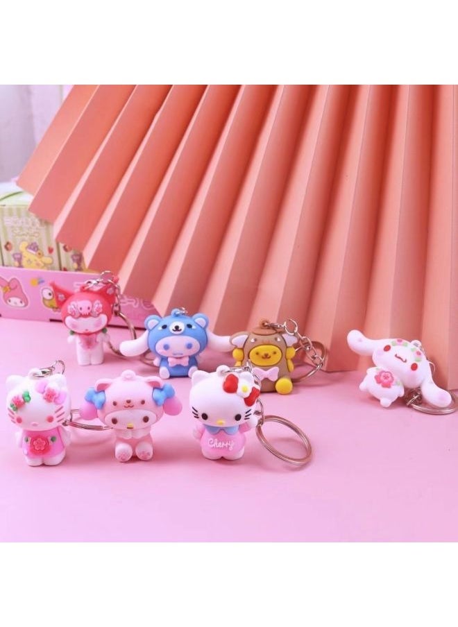 null - 24 Small Box Little Marberry Sanrio Blind Box Doll Pendant Chattering Internet Celebrant Birthday Gift Store Stall-Color:Random 72 Boxes [sanrio + Egg Boy + Ultraman] Including Keychain - Image 1