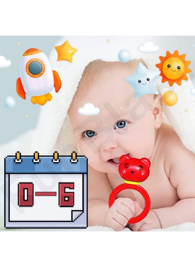 FunBlast Rattle Set For Babies 0 6 Months Rattle And Teether Toys For Baby Toys Rattle Toy For New Born Early Development Toys For Baby Return Gifts For Kids Baby Shower Gifts Set Of 4 Pcs - Image 3