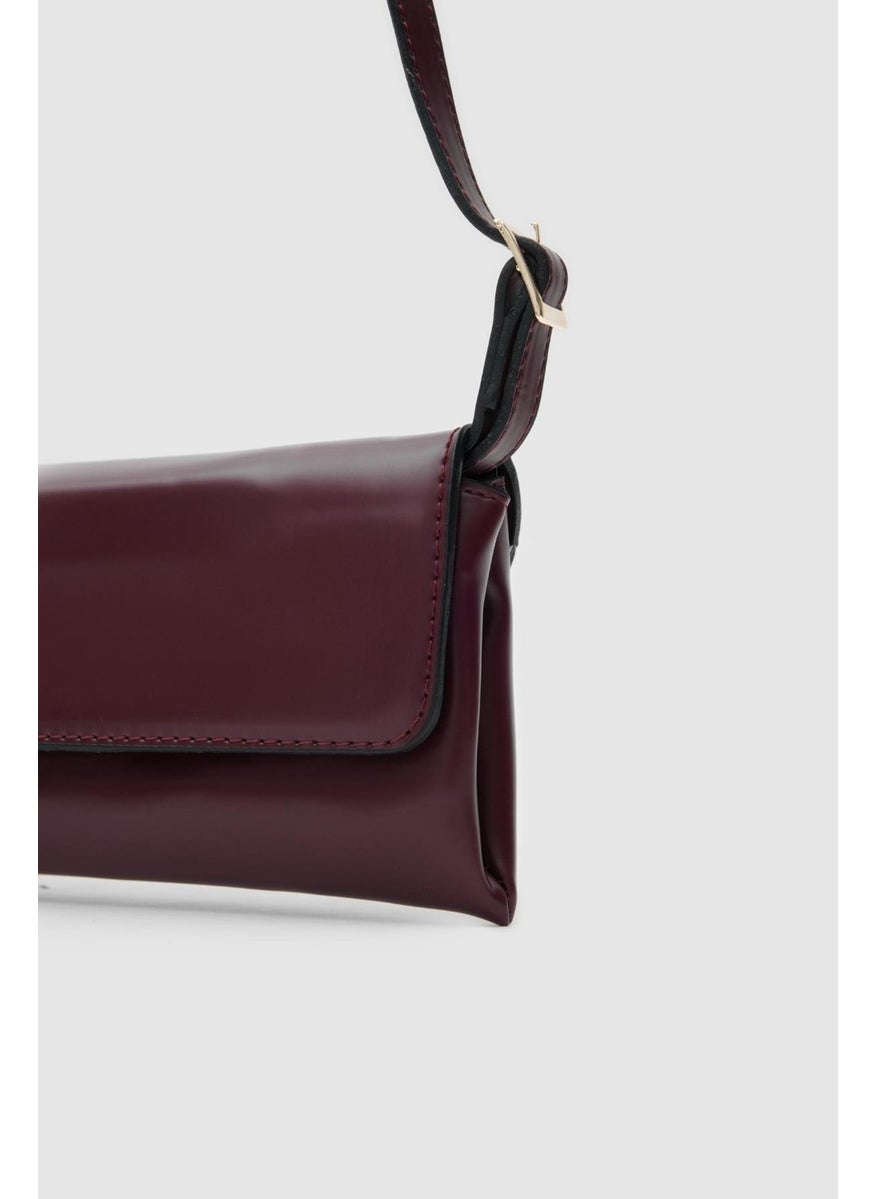 Shule Bags Abel Claret Red Baguette Bag  - Image 4