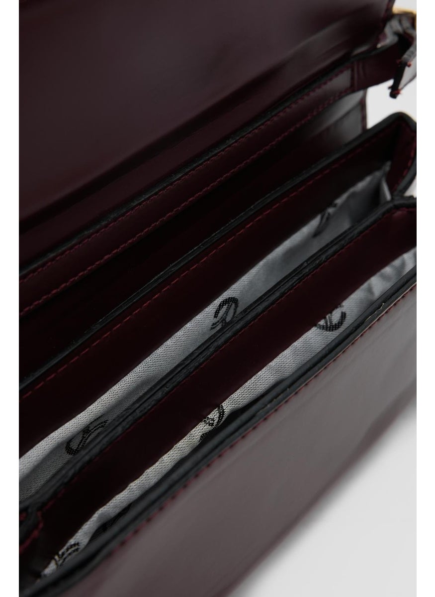 Shule Bags Abel Claret Red Baguette Bag  - Image 3