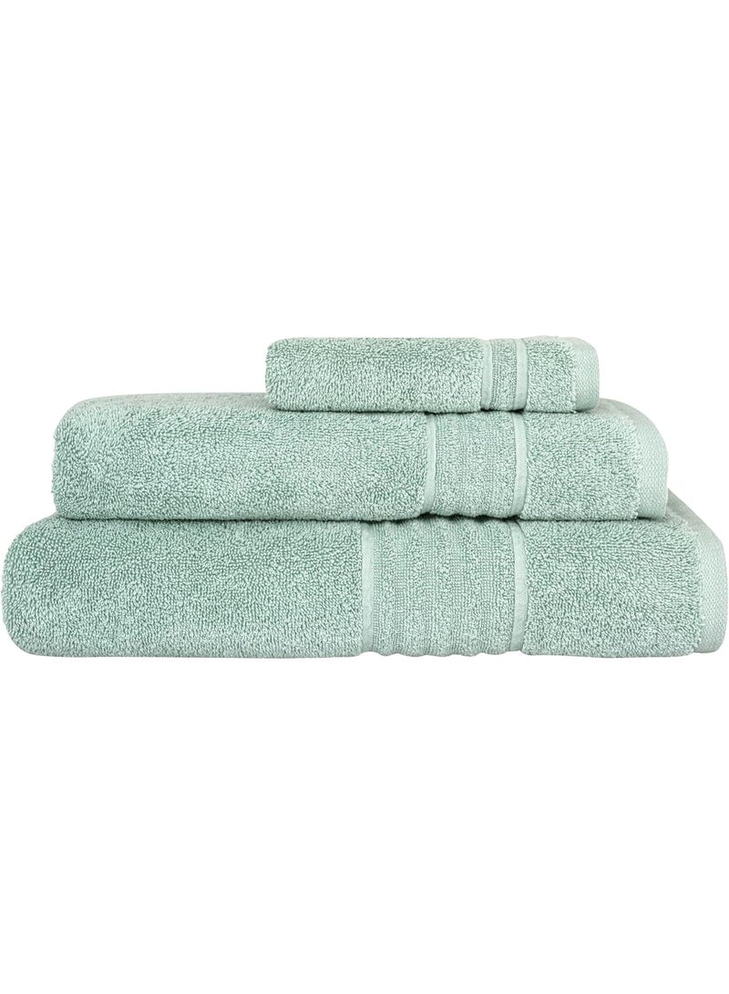 LuksYol Luxury Towel Set - 100% Pure Turkish Cotton - 600 GSM Premium Absorbent & Fluffy Towels - Ultra Soft & Gentle on Skin - Set of 3 (1 Bath 140x70cm, 1 Hand 50x70cm, 1 Wash 50x30cm) - Hotel & Spa Quality Towels - Oeko-Tex Certified (Made in Green & Standard 100) - Highly Absorbent & Quick Drying - Elegant Modern Design - Ideal for Daily Use, Gifting, or Guest Towels - Long-Lasting Durability with Soft Touch - Vibrant Green - Premium Weaving for Luxurious Texture - Fade-Resistant & Machine Washable - Perfect for Bathroom, Gym, Spa & Travel - High-End Cotton Towels by LuksYol - Designed for Comfort & Style with a Premium Feel That Lasts Wash After Wash - Image 1