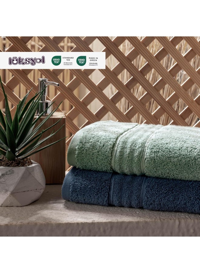 LuksYol Luxury Towel Set - 100% Pure Turkish Cotton - 600 GSM Premium Absorbent & Fluffy Towels - Ultra Soft & Gentle on Skin - Set of 3 (1 Bath 140x70cm, 1 Hand 50x70cm, 1 Wash 50x30cm) - Hotel & Spa Quality Towels - Oeko-Tex Certified (Made in Green & Standard 100) - Highly Absorbent & Quick Drying - Elegant Modern Design - Ideal for Daily Use, Gifting, or Guest Towels - Long-Lasting Durability with Soft Touch - Vibrant Green - Premium Weaving for Luxurious Texture - Fade-Resistant & Machine Washable - Perfect for Bathroom, Gym, Spa & Travel - High-End Cotton Towels by LuksYol - Designed for Comfort & Style with a Premium Feel That Lasts Wash After Wash - Image 4