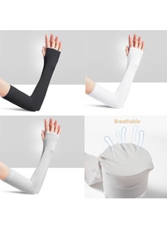 KUAZIVI 3Pairs UV Sun Protection Arm Cover Outdoor Arm Sleeves For Women Men  - Image 2