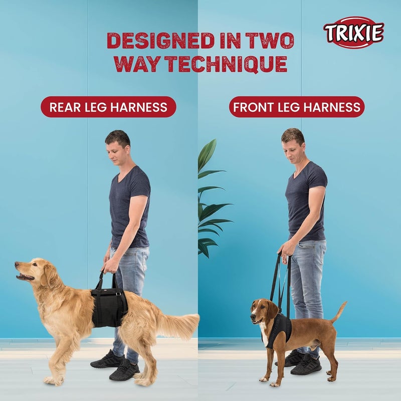 Trixie Walking Aid Dog Harness, L-XL: 75-85 Cm, Black - Image 5