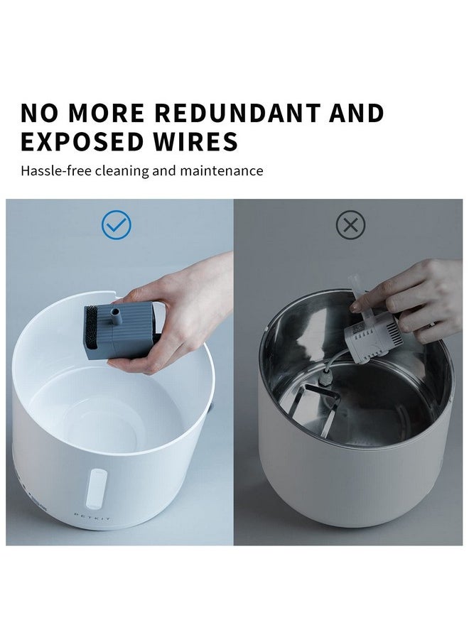 Eversweet Solo 2 Cat Water Fountain With Wireless Pump, Ultra Quiet 70Oz/2L Pet Water Fountain For Cats And Dogs Inside, 3 Working Modes, Visualization Window, App Control