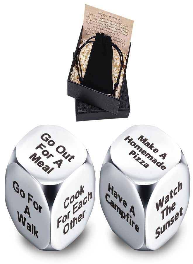 GQE 2PCS Date Night Dice Ready to Gift Box Valentines Day Birthday Wedding or Romantic Gifts for Him Her Boyfriend Girlfriend Husband Wife 36 Different Results Anniversary - Image 1