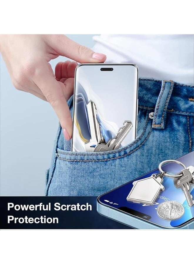 متوافق مع حامي شاشة Honor Magic6 Pro 5G، 2 حزمة حامي شاشة مرن + 2 حزمة حامي واقي زجاج الكاميرا، عالية الدقة، مضادة للخدوش. - Image 4