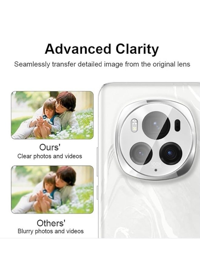 متوافق مع حامي شاشة Honor Magic6 Pro 5G، 2 حزمة حامي شاشة مرن + 2 حزمة حامي واقي زجاج الكاميرا، عالية الدقة، مضادة للخدوش. - Image 5