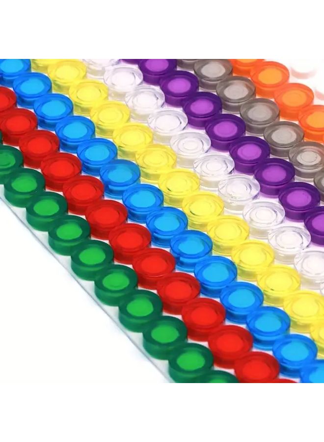 Multicolored 1x1 Flat Tile Dots Round Bricks 200pcs MOC DIY Building Blocks Parts For Mosaic Art - Image 5