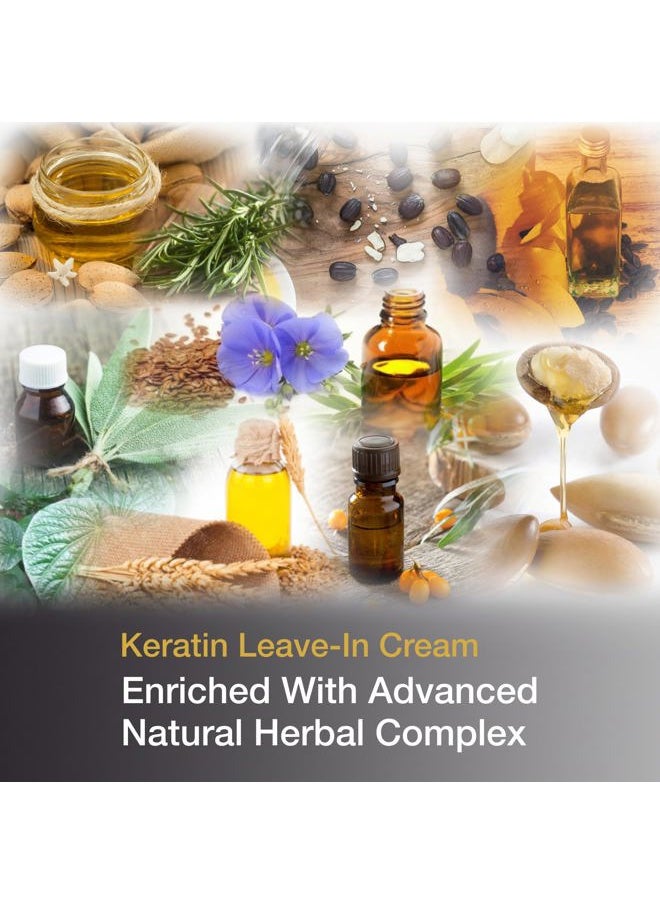Vitamins Hair Cosmetics - Keratin Leave In Conditioner Moisturizer - Thin to Normal Hair Care Moisturizing Hydrating Detangler Cream for Dry Damaged Hair - Image 1